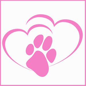 Pink Paw Double Heart Icon